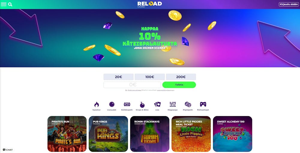 reload casino etusivu