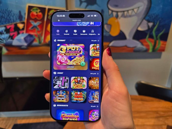 Respin Casinolla on useita kolikkopelejä, joista lunastaa verovapaat voitot.