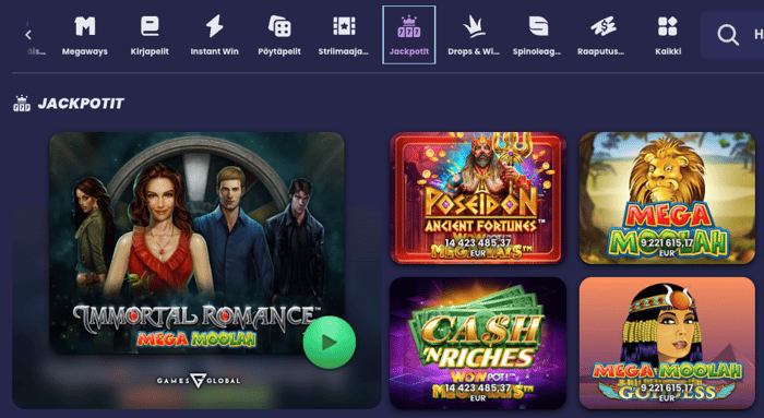 ReSpin jackpot-pelit