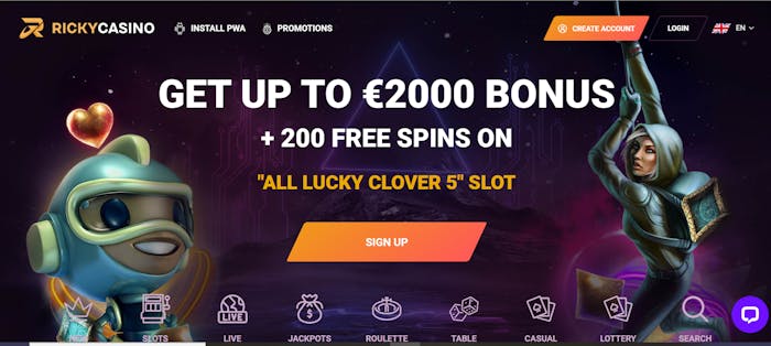 rickycasinon tervetulotarjous