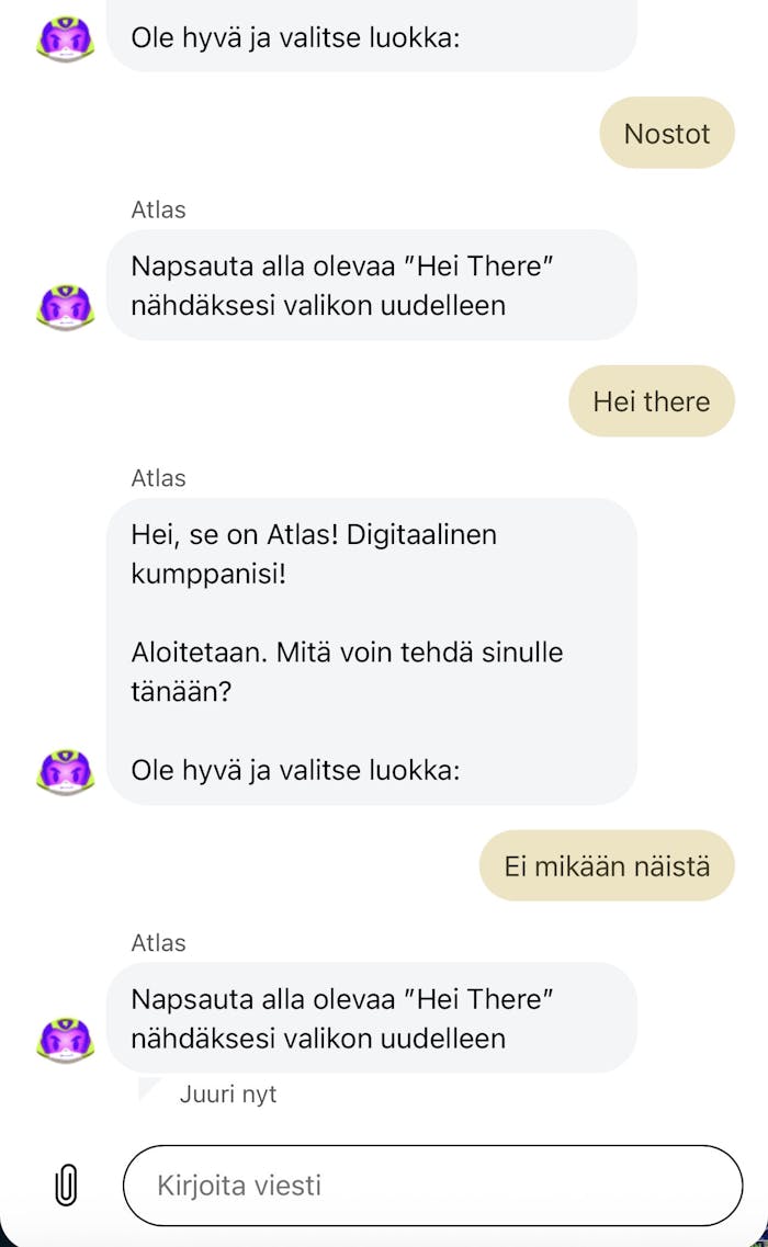 Rise of Betsin asiakaspalvelu ei kerro aukioloaikojaan, ja usein chatissa kohtaa vain täysin hyödyttömän botin.