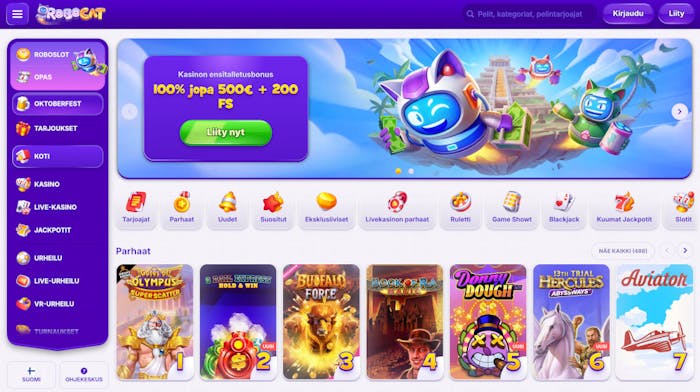 Robocat Casinon etusivu