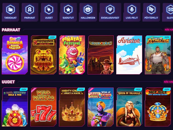 Roby Casinon peliaulasta löydät parhaat pelit