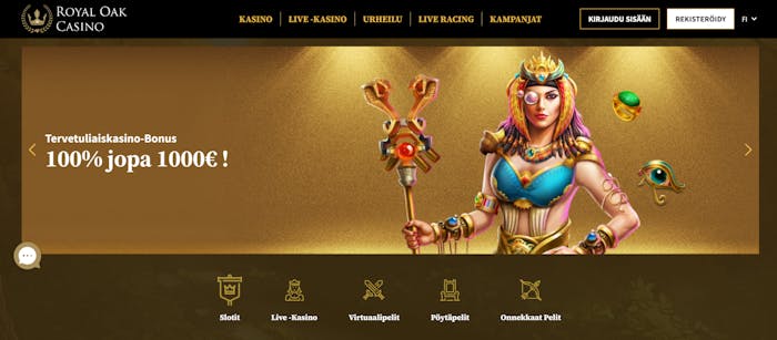 royaloakcasinon tervetulotarjous