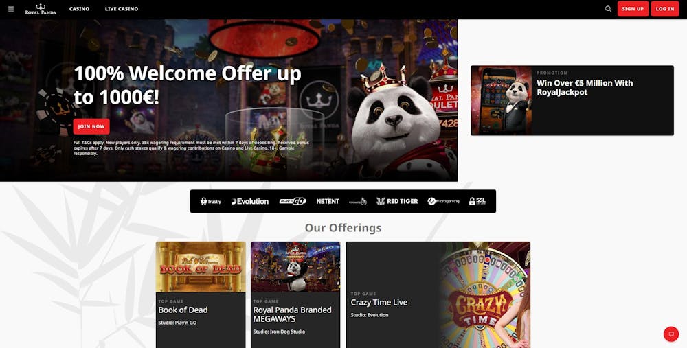 Royal Panda Casino Etusivu