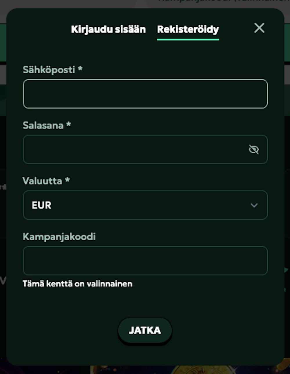 Rekisteröidy Saga Spins kasinolle helposti
