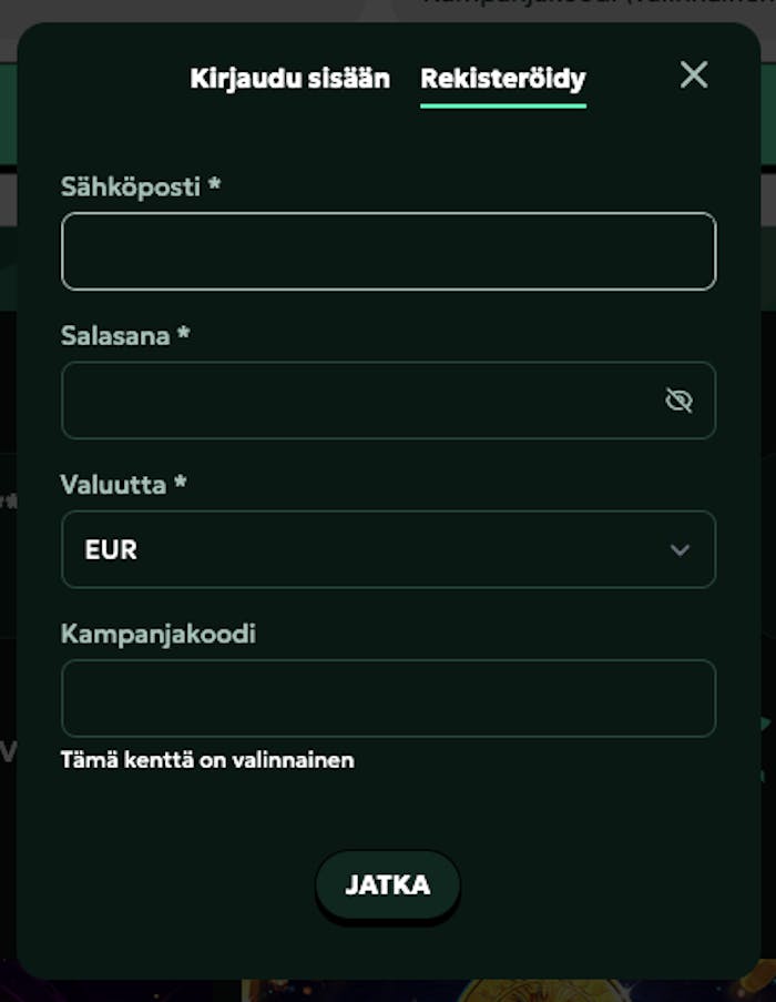 Rekisteröidy Saga Spins kasinolle helposti