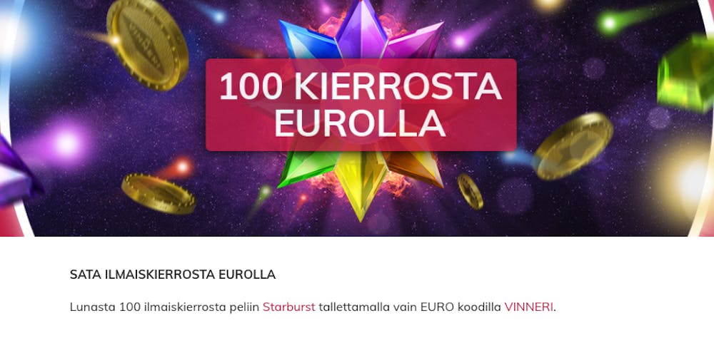 Vinneri Tervetulobonus