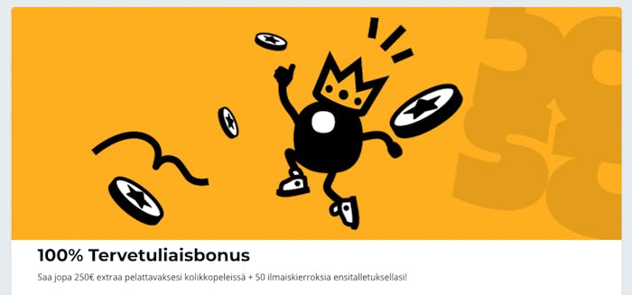 Boost Casino Bonus on 100 % aina 250 euroon asti