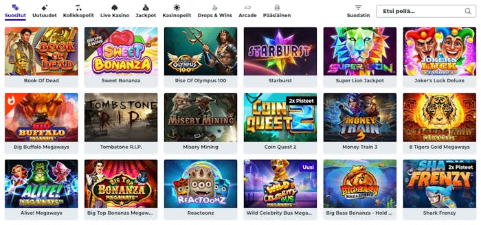 Boost Casino kolikkopelit tarjoavat kaikki suosituimmat vaihtoehdot