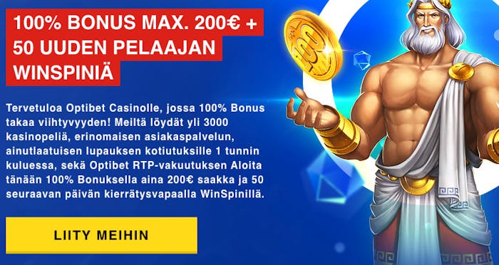 OptiBet Bonus tarjoaa 200 euroa pelaajille