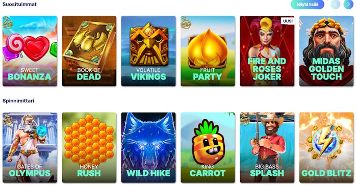 Games Available at Norppa Casino