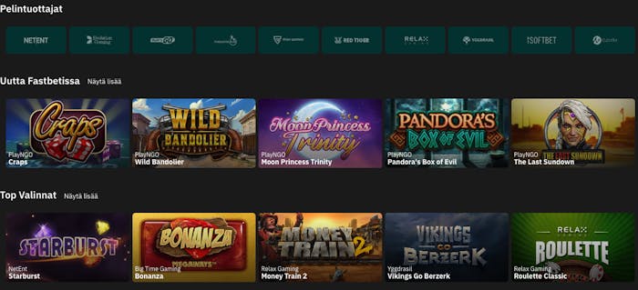 FastBet Pelivalikoima