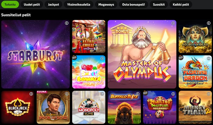 Mobilebet pelivalikoima tarjoaa kaiken, mitä pelaaja voisi haluta