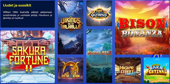 WilliamHill Suositut Pelit