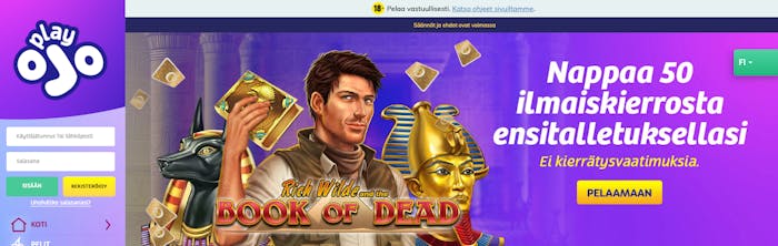 PlayOjo Tervetulobonus