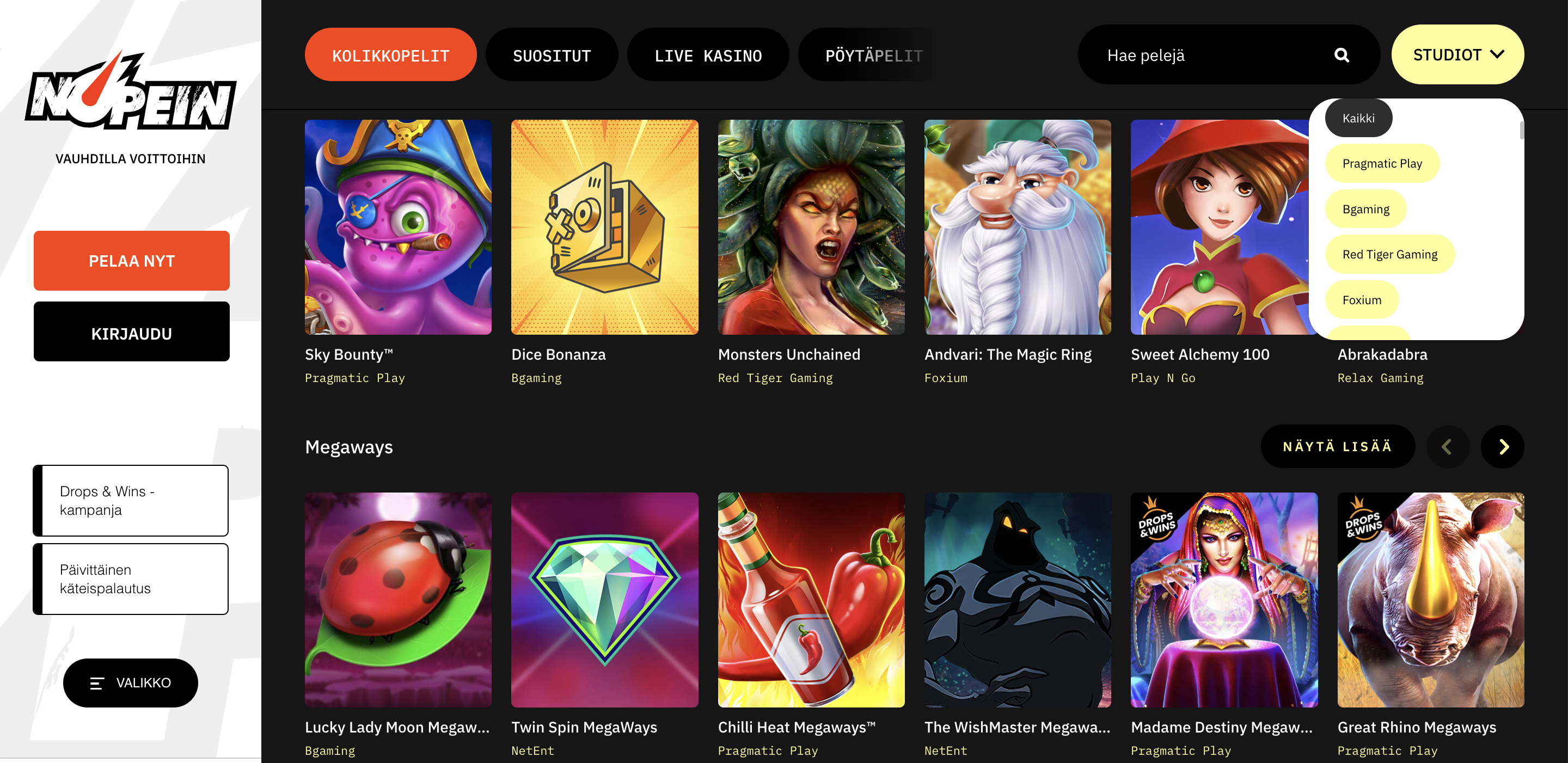 verified Nopein Casino fast withdrawals banner