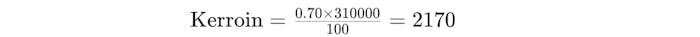 kerroin = (0.70x310000)/100=2170