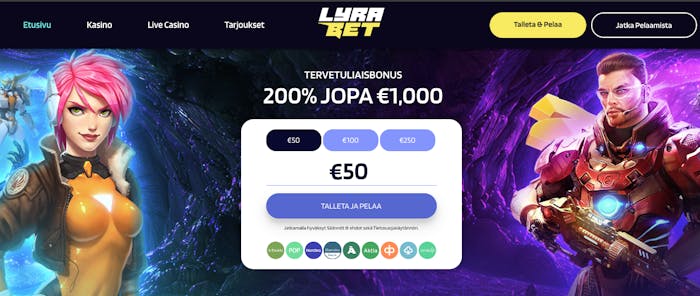 LyraBet etusivu
