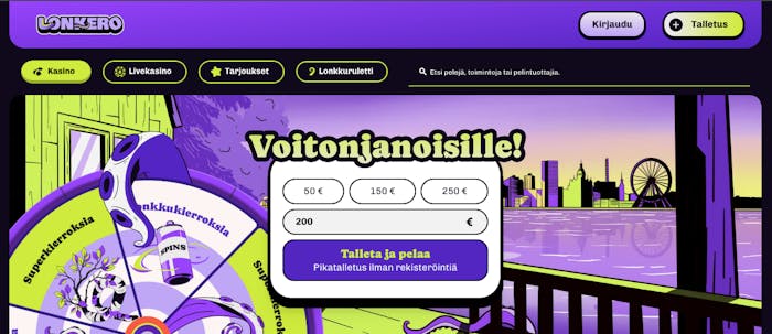 Lonkero Kasino etusivu