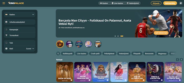 Kingpalacen etusivu
