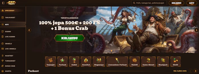 Fat Pirate etusivu