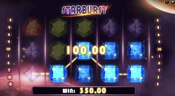 Voittokierros Starburst-slotissa