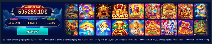 Golisimon Wonderpot yli 500 000 euron potilla ja muuta kolikkopelivalikoimaa.