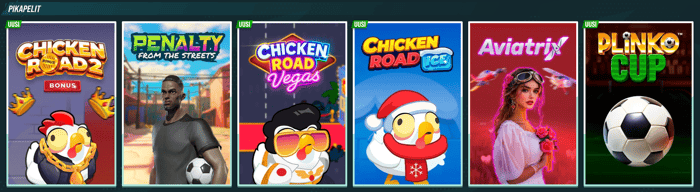 Golisimon crash-pelien sivulta löytyvät esimerkiksi Chicken Road -pelin eri versiot ja Aviatrix.