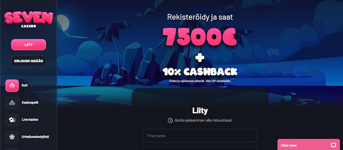 sevencasinon tervetulotarjous