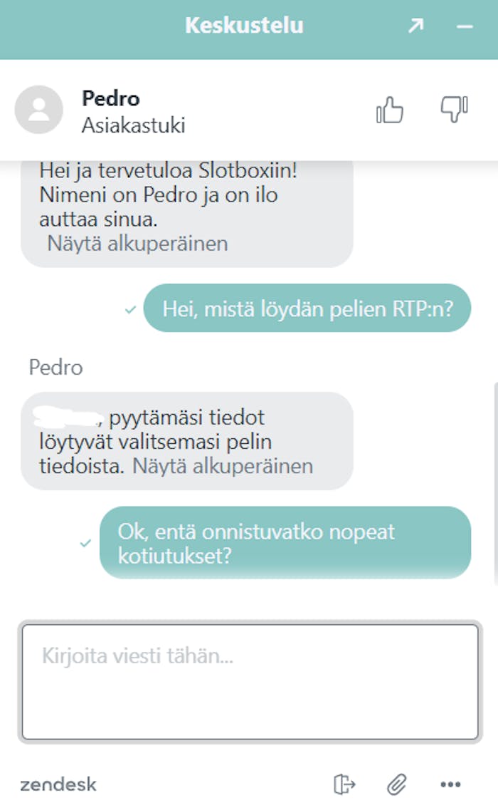 Slotbox asiakaspalvelu