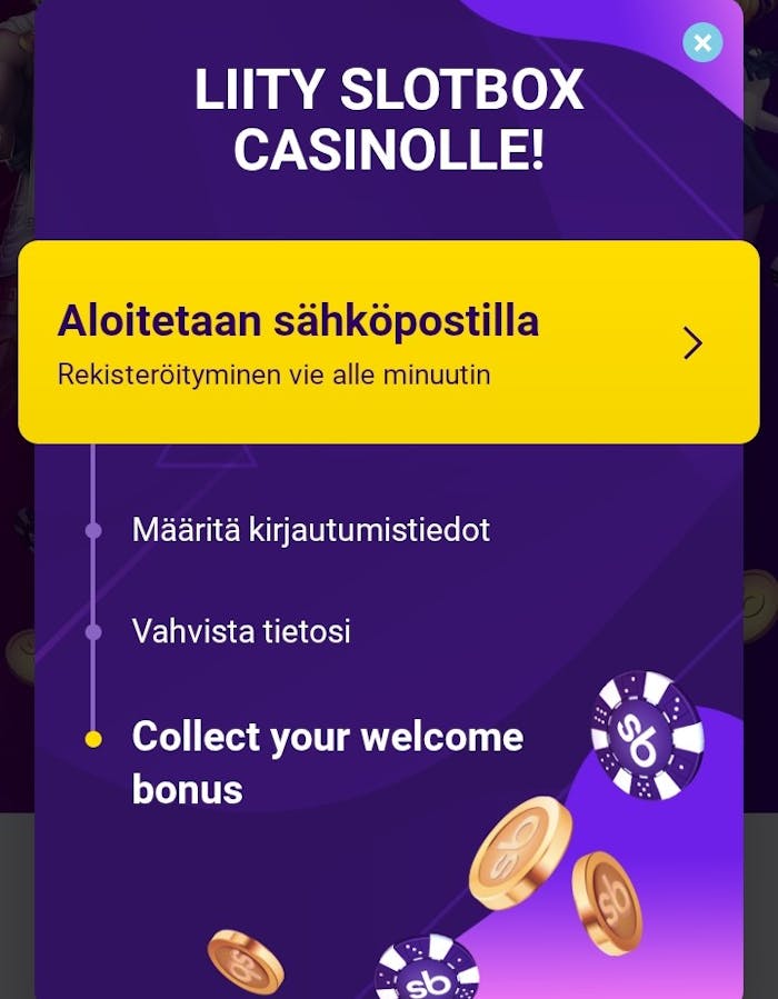 Slotbox tilin avaaminen