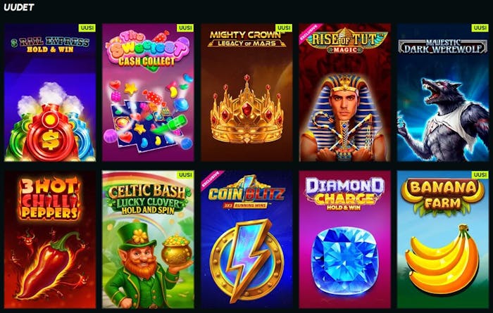 Slotexon uutuuspelejä listattuna.