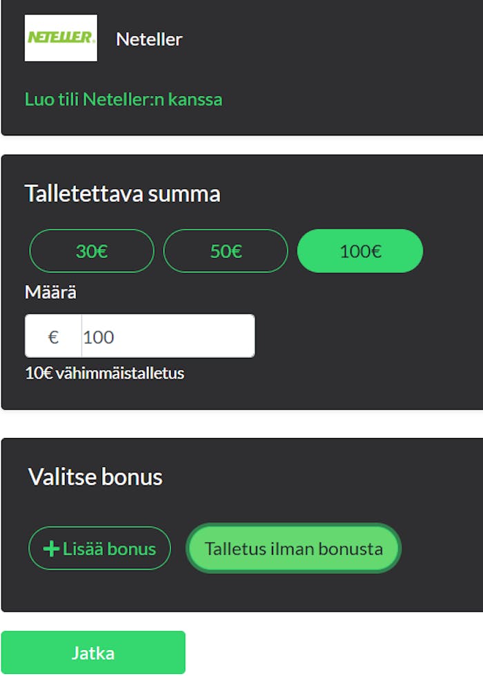 Slotnite talletus Netellerillä
