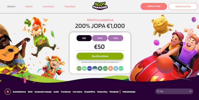 Slot Paradise Casinon etusivu