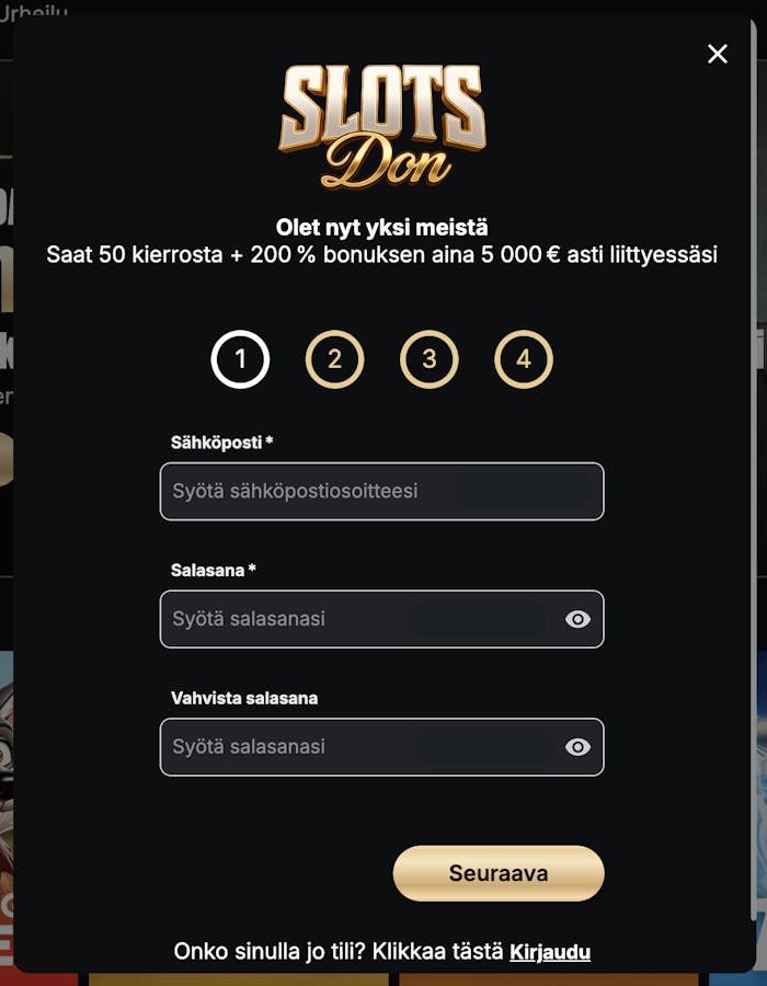 Slots Don Casinon rekisteröityminen