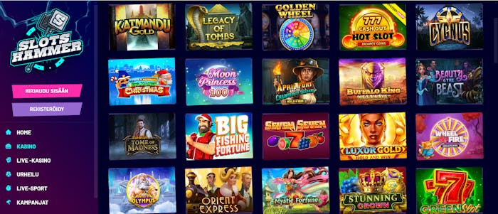 slotshammerin pelivalikoima
