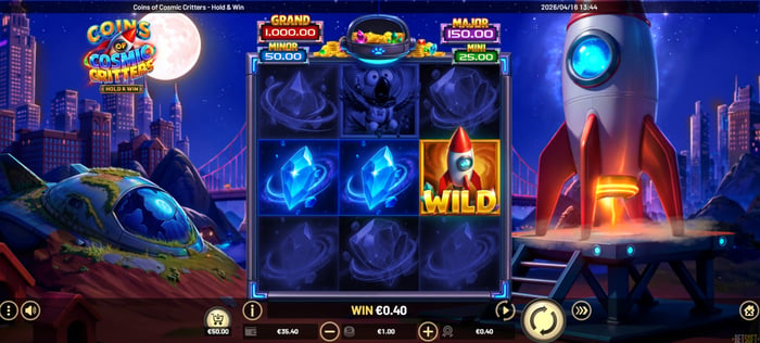 Slotshopper Casino Coins of Cosmic Gritters on pre-release peli, jota kasinon asiakkaat pääsevät pelaamaan ensimmäisten joukossa.