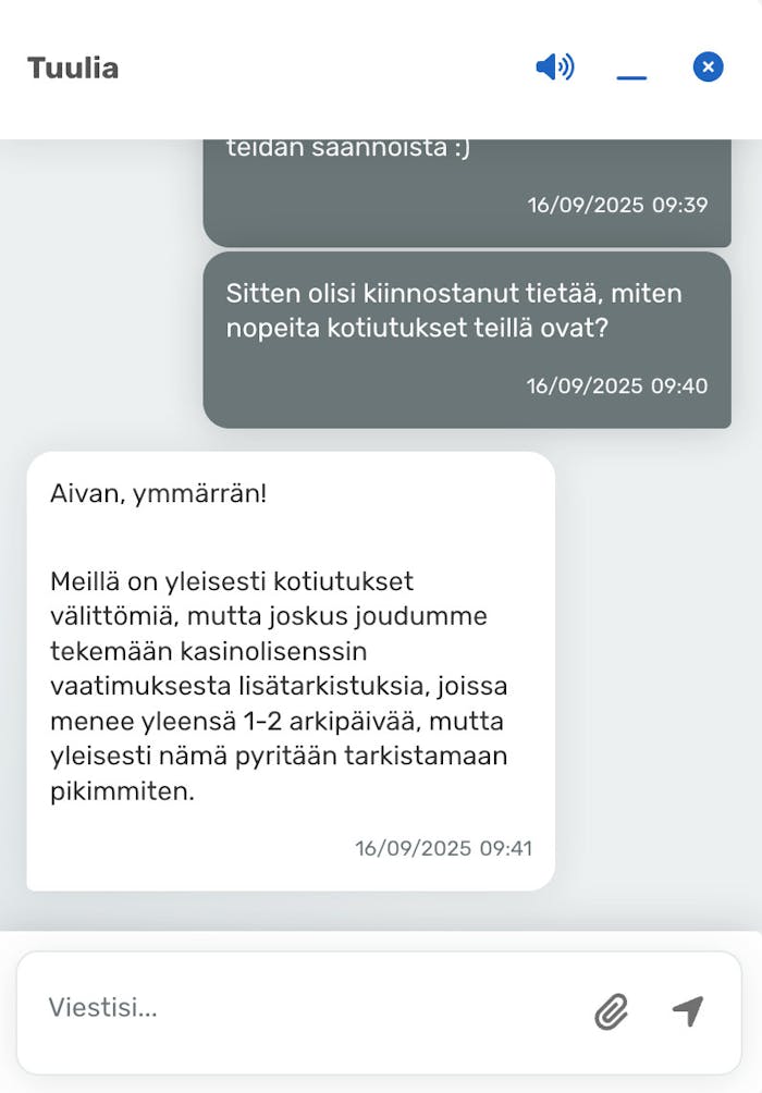 Slotsi Casinolla saa suomenkielistä palvelua