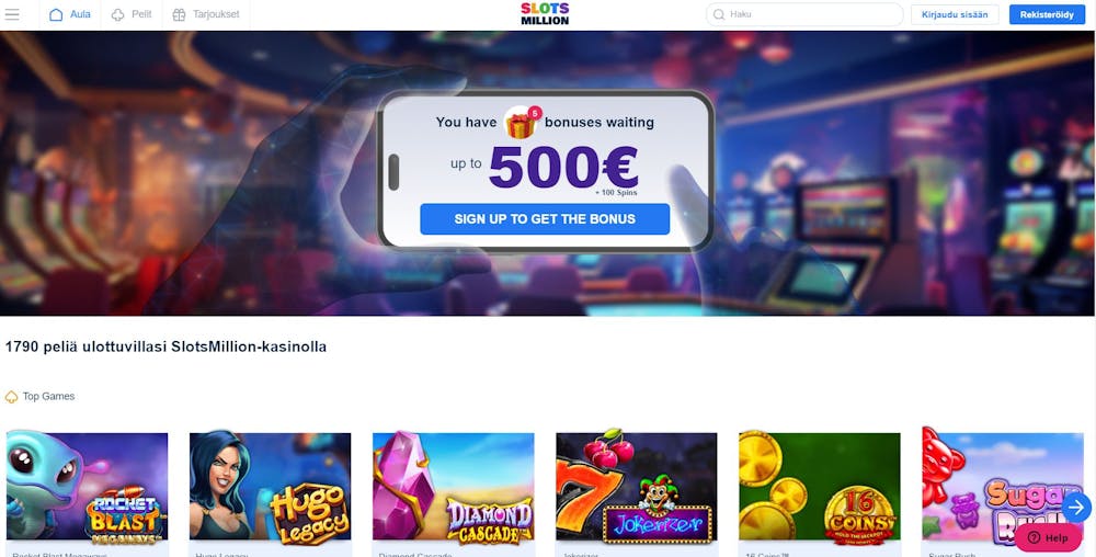 SlotsMillion Casinon etusivu