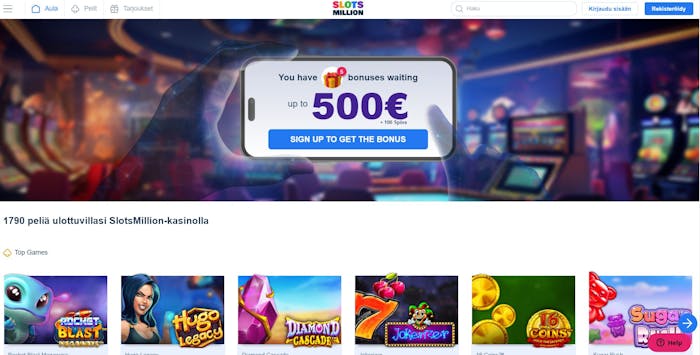 SlotsMillion Casinon etusivu