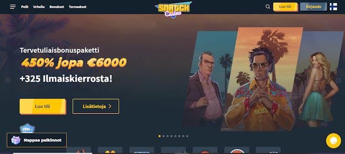 snatchcasinon tervetulotarjous