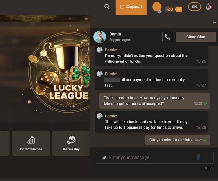 Sol Casinon chat-asiakaspalvelu