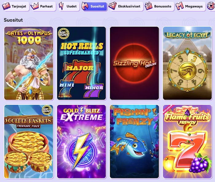 Pelaa suosituimpia pelejä Spinbara casinolla