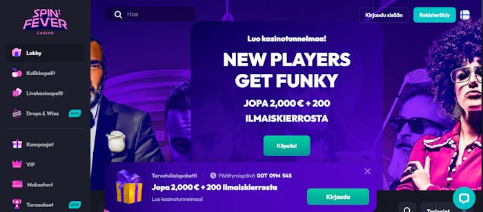 SpinFever Casinon tervetulotarjous