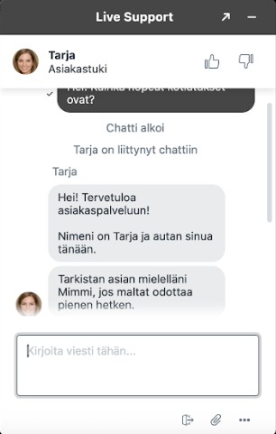 Spinit tarjoaa asiakaspalvelua suomeksi, mutta käännöstyökalulla toteutettuna.