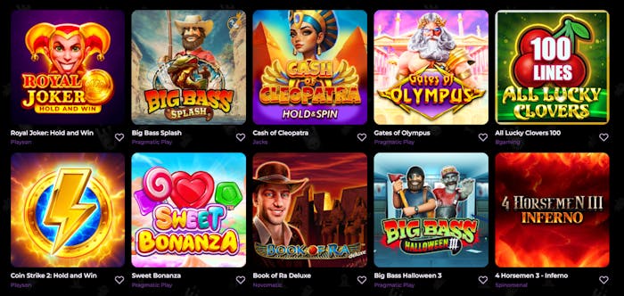 Spinmaman pelivalikoima kattaa hyvin peruspelaajan tarpeet.