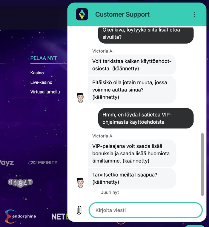 Spin Platinum Casino asiakaspalvelu