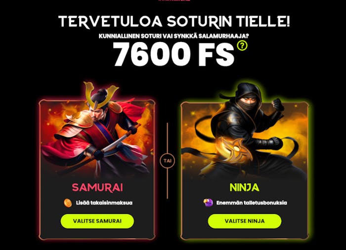 Spin Samurai Casinon uskollisuusohjelma