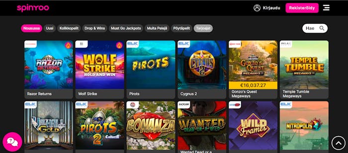 spinyoon pelivalikoima